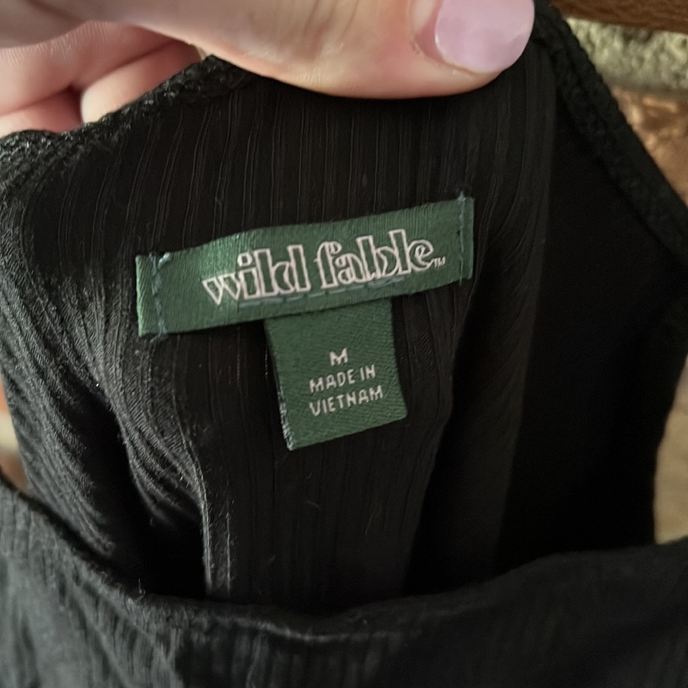 Wild Fable Black Ribbed Bodysuit Size Medium - Picture 5 of 5